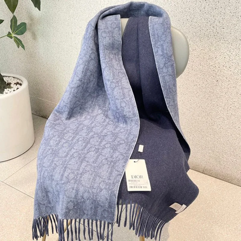 《大人気》ディオール カシミア100% オブリーク スカーフ マフラー 偽物 dez18955