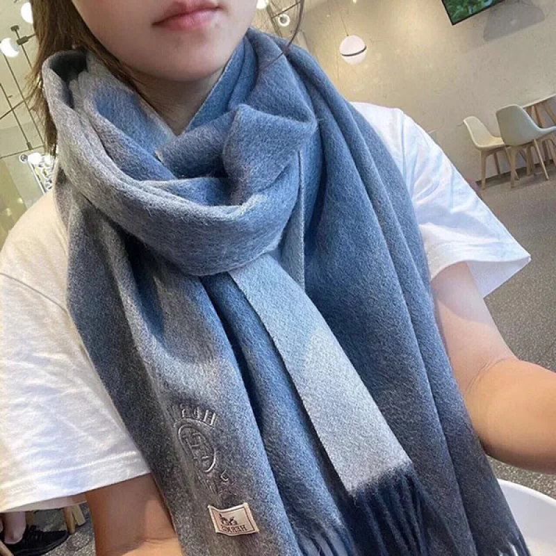 希少色エルメス 偽物 カシミアストール ダブルフェイス マフラー erw25193