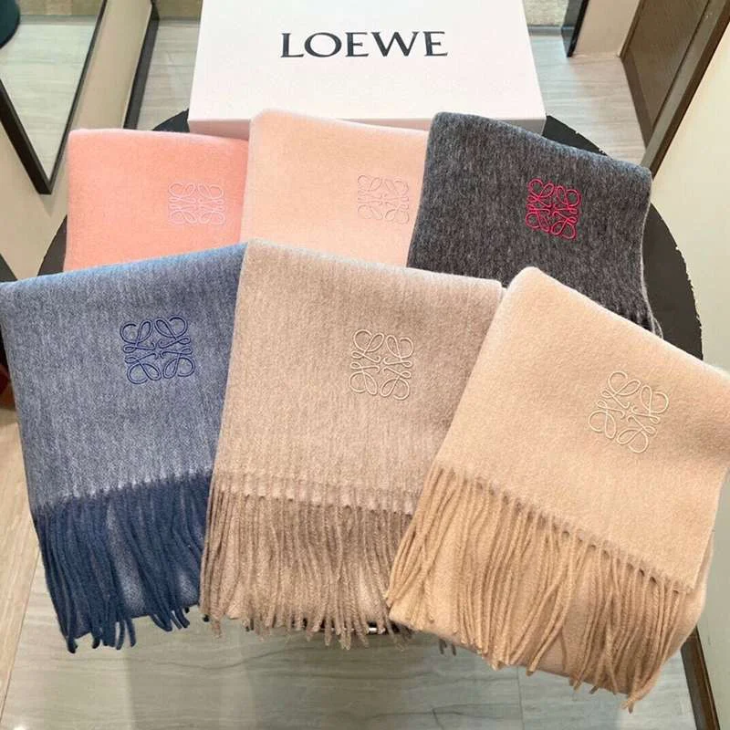 完売必至ロエベ バイカラー スカーフ 偽物 (ウール&カシミヤ) loe86642