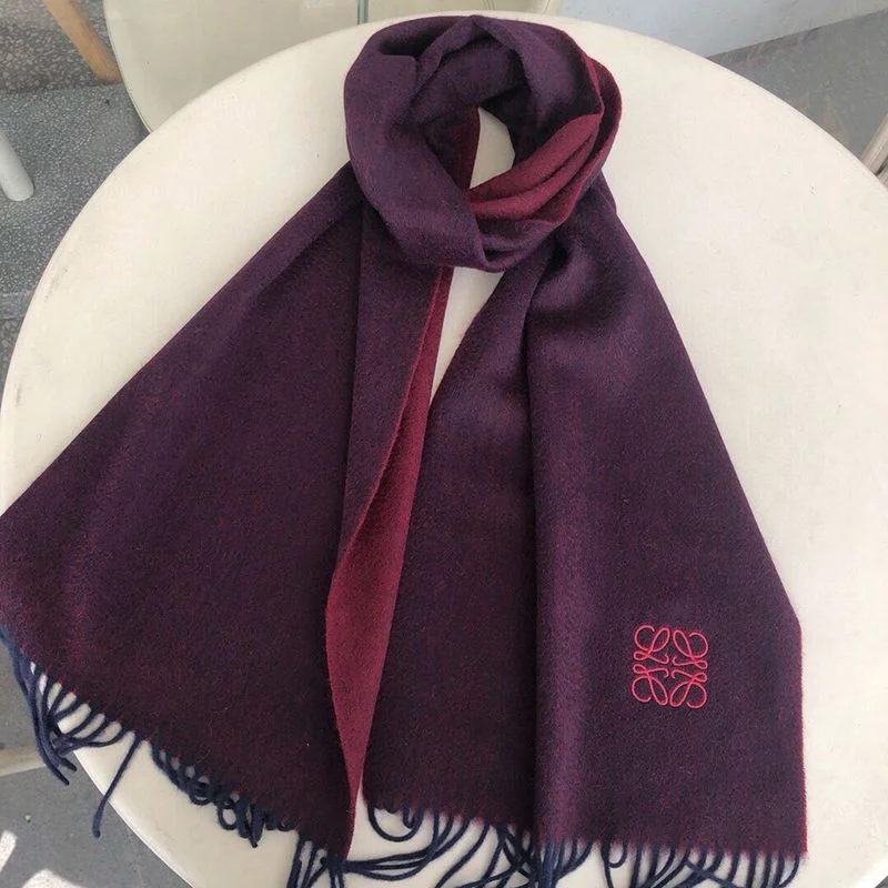大人気!!新色ロエベ バイカラー スカーフ コピー (ウール&カシミヤ) loh29898
