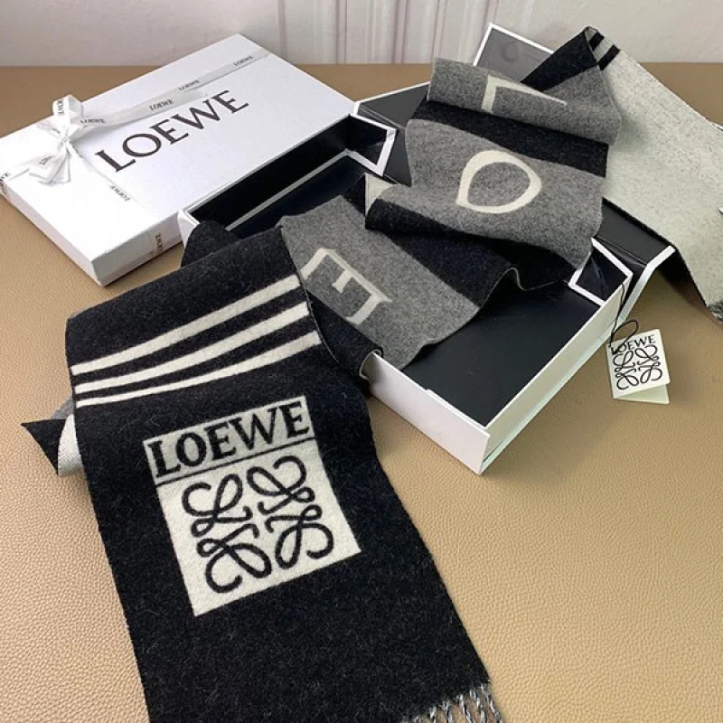 大人気!!新色 ロエベ アナグラム マフラー コピー (ウール&カシミヤ) lou33348