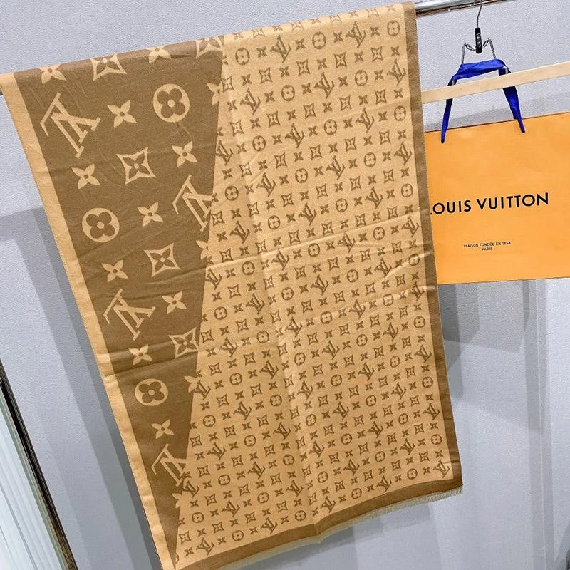 暖かい♪【ルイヴィトン】エシャルプ・モノグラム偽物 ストライプス マフラー vuq47469