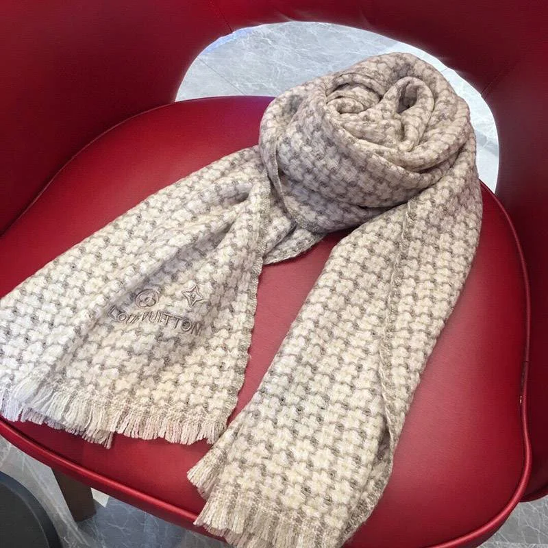 ☆超人気☆高品質♪ルイヴィトン カシミヤ チェック スカーフ マフラ コピー vuq63255