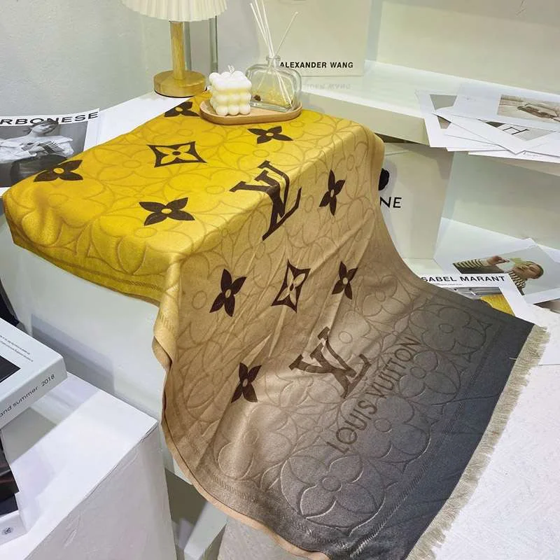 新色☆希少ルイヴィトン カシミヤ タッセル マフラ コピー vur16852