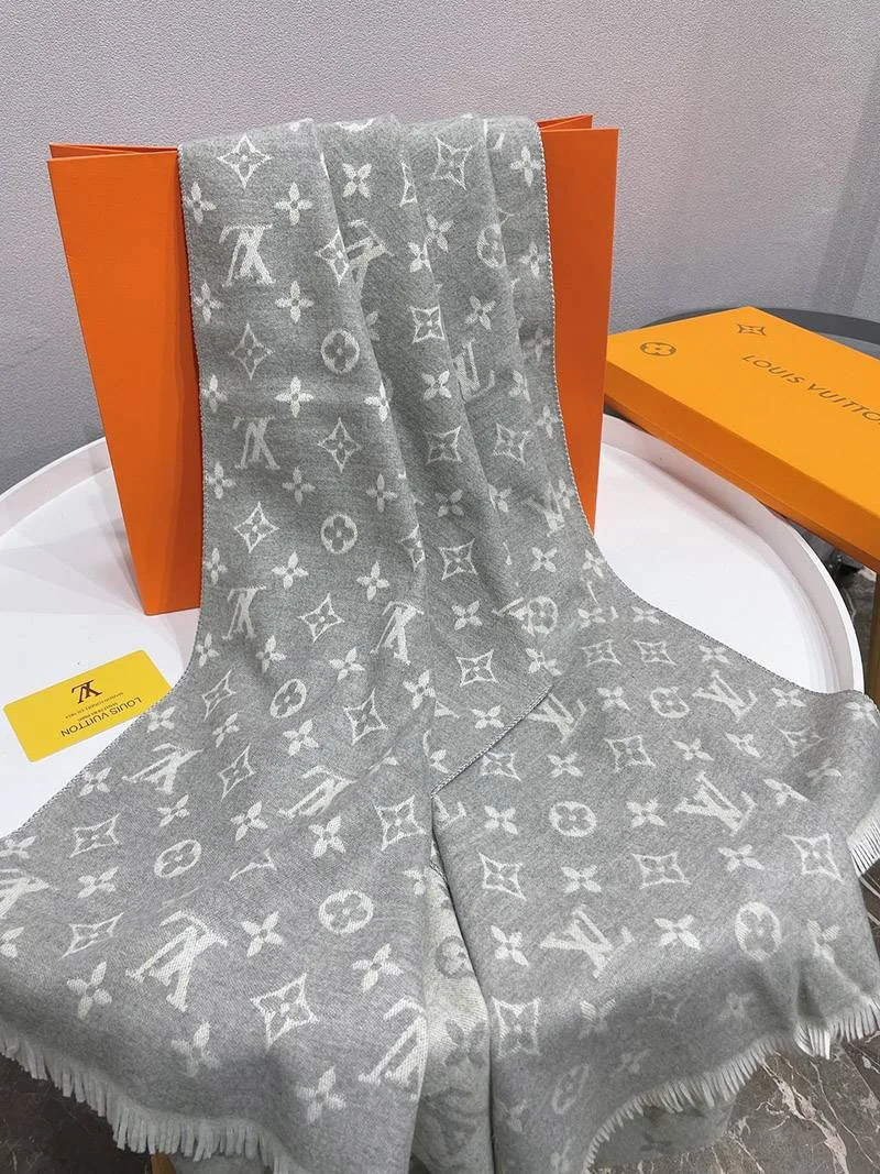 お洒落に♪ ルイヴィトン カシミヤ・シルクマフラー コピー vuu47655