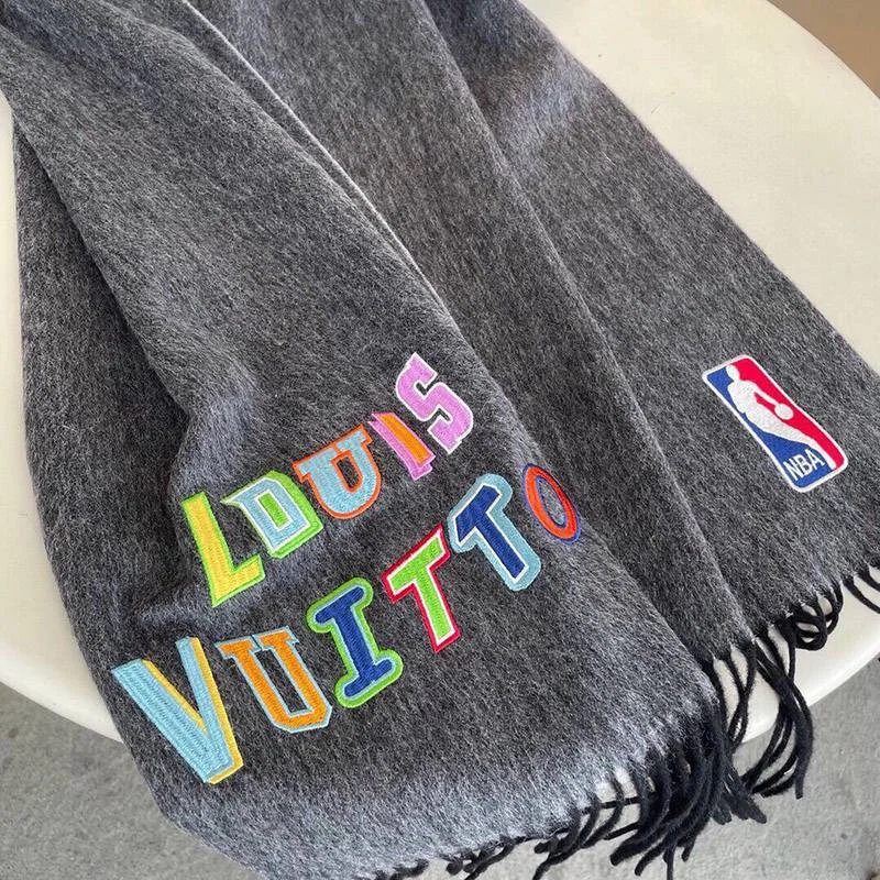 ルイヴィトン LVxNBA コピーコラボ カシミヤ マフラ コピー vux17715