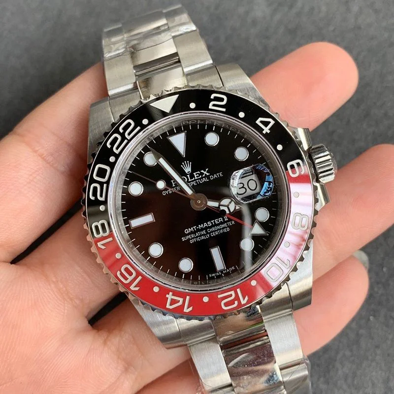 新作ロレックス GMTマスター2 偽物 腕時計 自動巻き メンズ ブラック 40mm 116710BLNR
