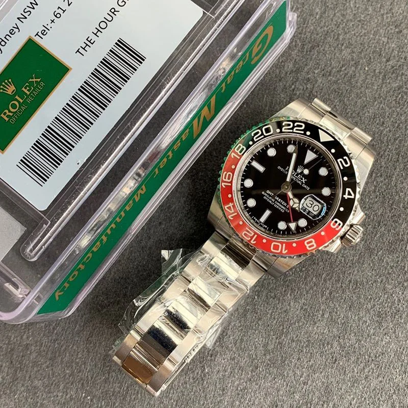 新作ロレックス GMTマスター2 偽物 腕時計 自動巻き メンズ ブラック 40mm 116710BLNR