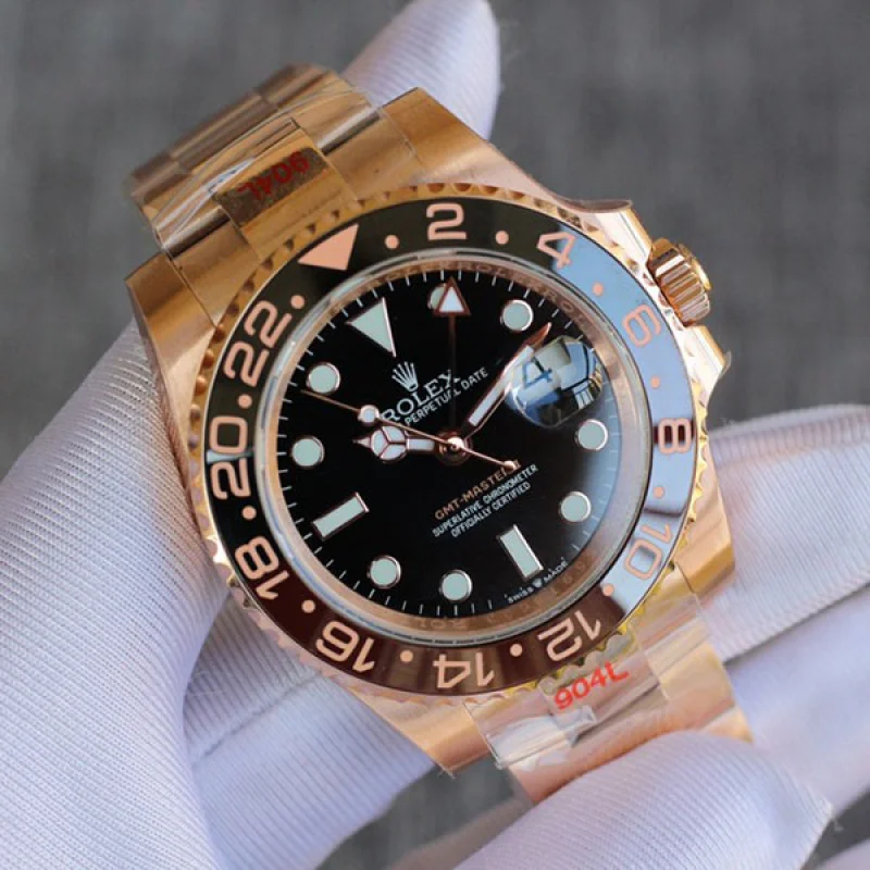 Rolex ロレックスGMTマスター2 スーパーコピー 時計 自動巻き メンズ ブラック 116718LN1