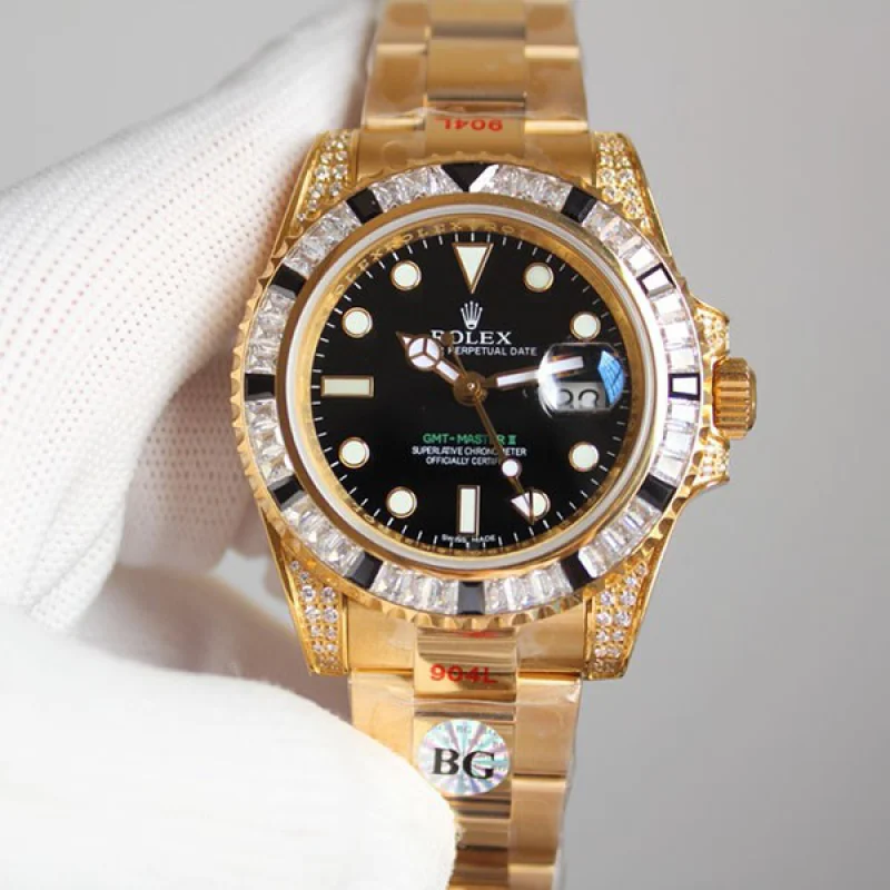 新作 Rolex ロレックス時計スーパーコピー GMTマスター2 自動巻き メンズ ブラック 116758SANR