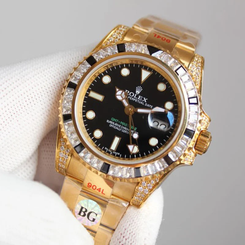 新作 Rolex ロレックス時計スーパーコピー GMTマスター2 自動巻き メンズ ブラック 116758SANR