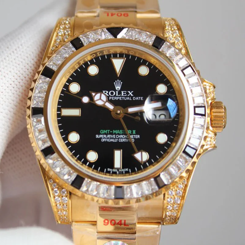 新作 Rolex ロレックス時計スーパーコピー GMTマスター2 自動巻き メンズ ブラック 116758SANR