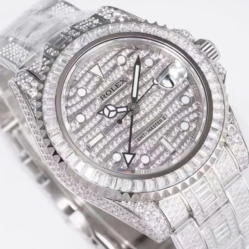 新作 Rolex ロレックス GMTマスター2 コピー 時計 自動巻き メンズ シルバー 116769TBR