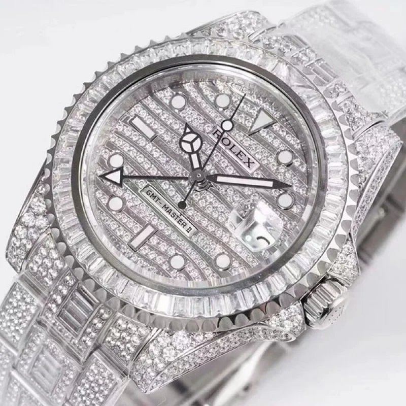 新作 Rolex ロレックス GMTマスター2 コピー 時計 自動巻き メンズ シルバー 116769TBR