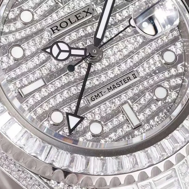 新作 Rolex ロレックス GMTマスター2 コピー 時計 自動巻き メンズ シルバー 116769TBR