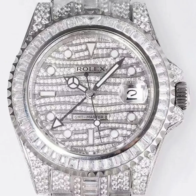 新作 Rolex ロレックス GMTマスター2 コピー 時計 自動巻き メンズ シルバー 116769TBR