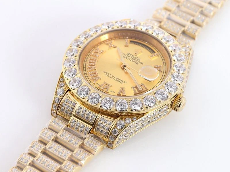 ROLEX ロレックス 時計 スーパーコピー 39MM メンズ ダイヤモンドベゼル デイデイト roc18378