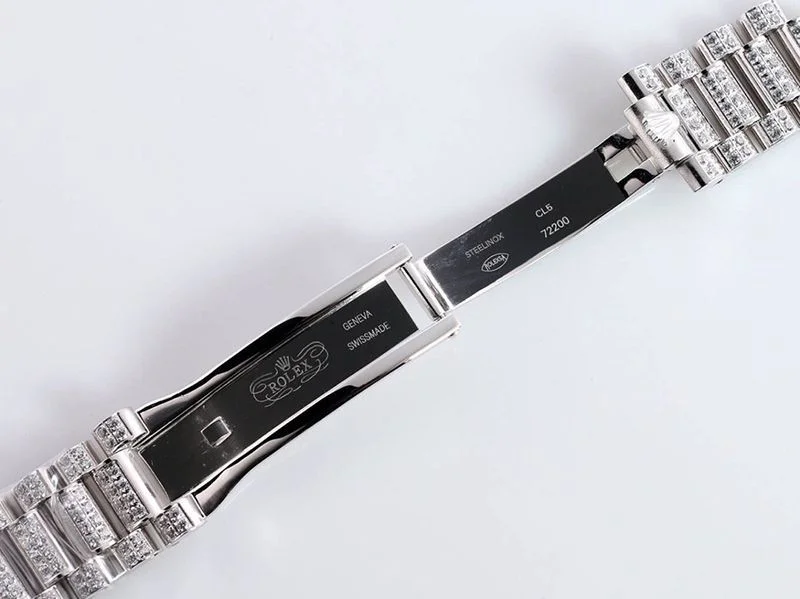 ロレックス ROLEX 時計 偽物 39MM メンズ レッド 全面ダイヤ デイデイト roh51246
