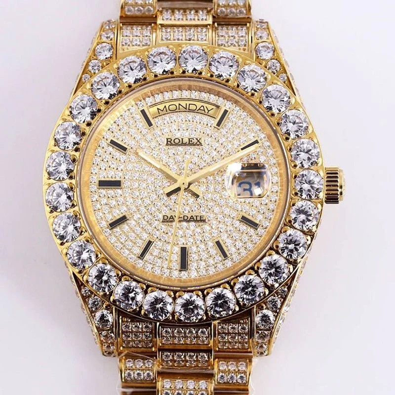 ROLEX ロレックス 偽物時計 デイデイト 39MM メンズ シャンパン 全面ダイヤド roh66055