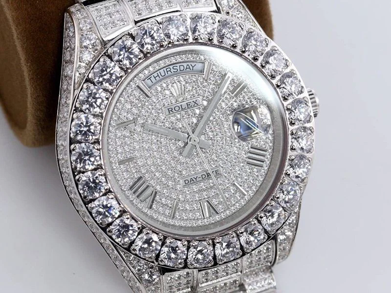 ロレックス ROLEX 時計 スーパーコピー 39MM メンズ ホワイト 全面ダイヤ デイデイト roj31634 限定