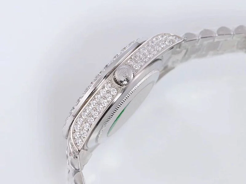 ロレックス ROLEX 時計 スーパーコピー 39MM メンズ ホワイト 全面ダイヤ デイデイト roj31634 限定