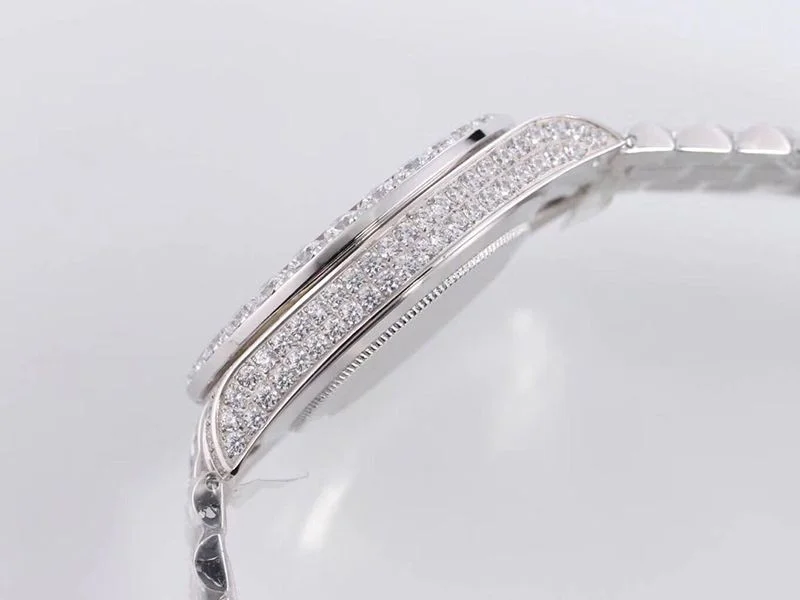 ロレックス ROLEX 時計 スーパーコピー 39MM メンズ ホワイト 全面ダイヤ デイデイト roj31634 限定