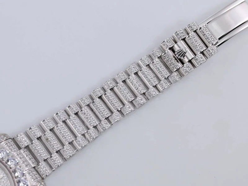 ロレックス ROLEX 時計 スーパーコピー 39MM メンズ ホワイト 全面ダイヤ デイデイト roj31634 限定