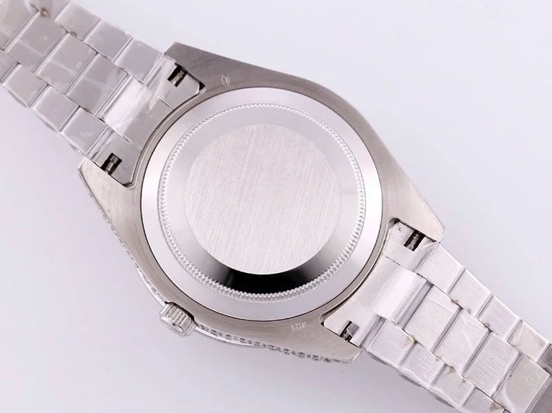 ロレックス ROLEX 時計 偽物 デイデイト 39MM メンズ シルバー 全面ダイヤ roj83110
