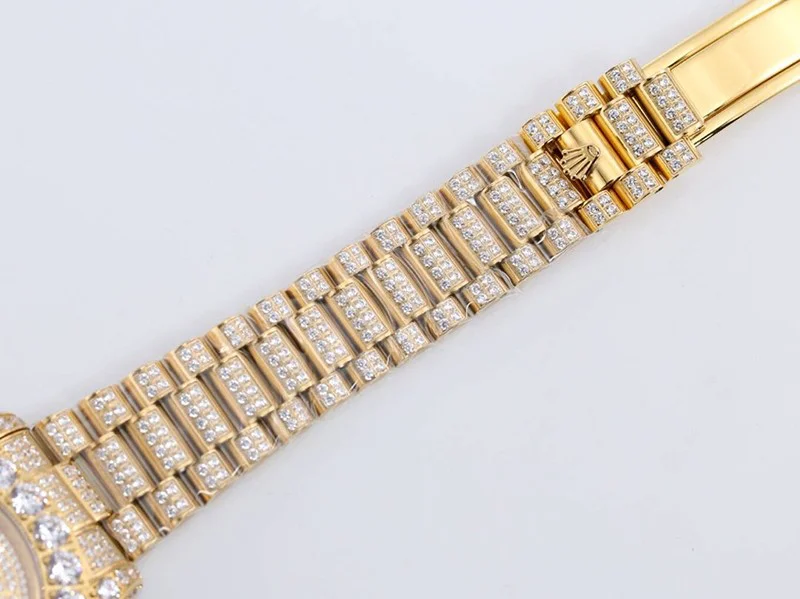 ROLEX ロレックス 偽物 時計 デイデイト 39MM メンズ シャンパン 全面ダイヤド rok65826