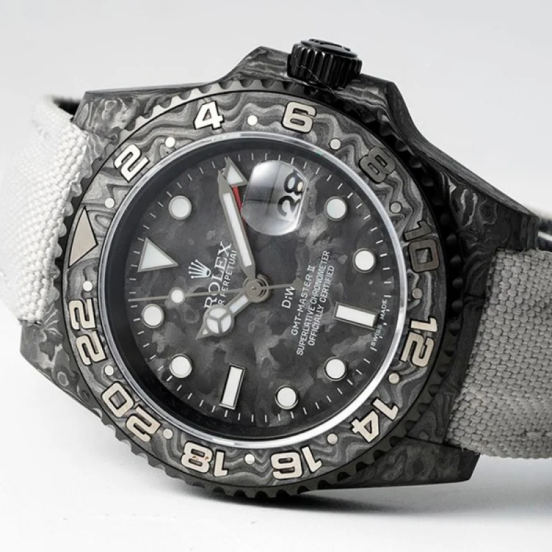 2023新作 Rolex ロレックス コピー 時計 DiW カーボン GMTマスター Ⅱ "ALL CARBON BLACK" ros98266