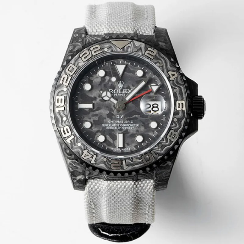 2023新作 Rolex ロレックス コピー 時計 DiW カーボン GMTマスター Ⅱ "ALL CARBON BLACK" ros98266