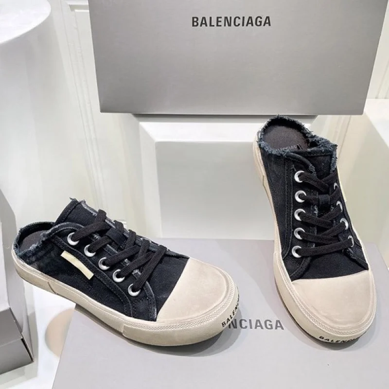 定番バレンシアガ PARIS スニーカー コピー ミュール ブラック bao24125