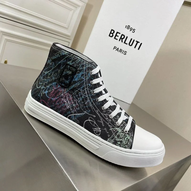 ベルルッティ スニーカー 偽物 超人気◆ベルルッティ◆ScrittoCanvas ハイカット ben57217