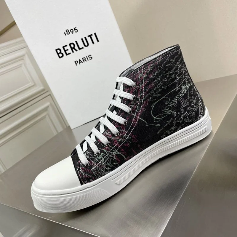 ベルルッティ スニーカー 偽物 超人気◆ベルルッティ◆ScrittoCanvas ハイカット ben57217