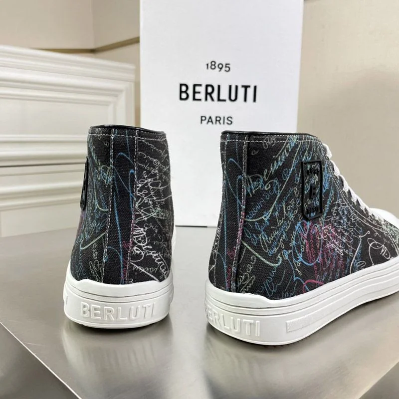ベルルッティ スニーカー 偽物 超人気◆ベルルッティ◆ScrittoCanvas ハイカット ben57217