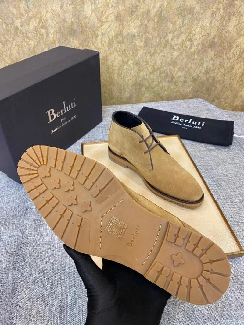 大人気!21AW★ベルルッティ★ クラシック チェルシーブーツ偽物 bej37672