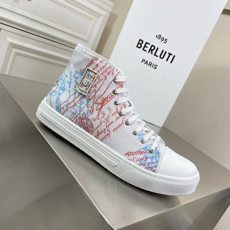 ベルルッティ スニーカー 偽物 超人気◆ベルルッティ◆ScrittoCanvas ハイカット ben57217