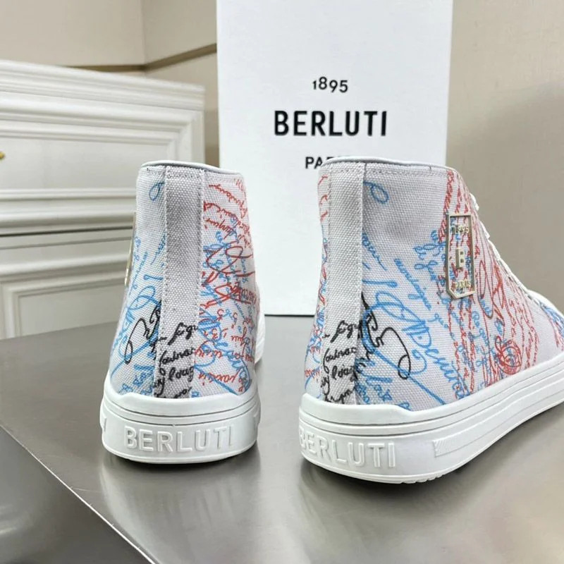 ベルルッティ スニーカー 偽物 超人気◆ベルルッティ◆ScrittoCanvas ハイカット ben57217