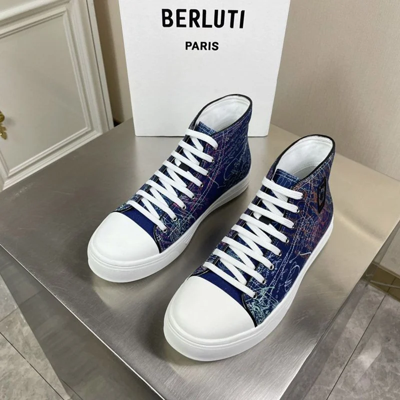 ベルルッティ スニーカー 偽物 超人気◆ベルルッティ◆ScrittoCanvas ハイカット bez40879