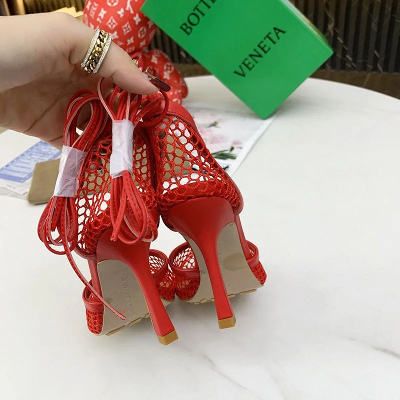 超希少!ボッテガ ヴェネタ コピー ストレッチ サンダル 9cm ラムスキン bow04662