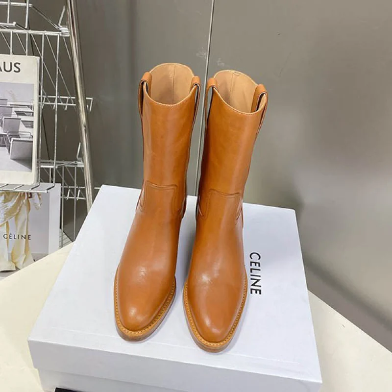 すぐ届 セリーヌ ロゴエンボ コンデ ミドルブーツ コピー 349113492C
