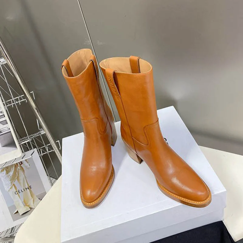 すぐ届 セリーヌ ロゴエンボ コンデ ミドルブーツ コピー 349113492C