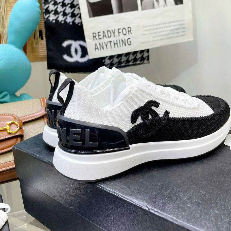 日本未入荷シャネル コピー CC ロゴ ニット スニーカー shc67497