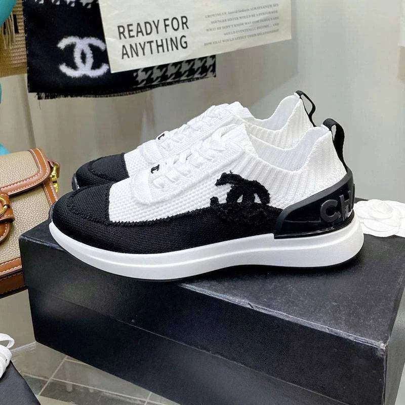 日本未入荷シャネル コピー CC ロゴ ニット スニーカー shc67497