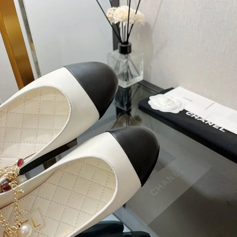 《大人気》シャネル 新作のクラシックレディースローヒールパンプス 偽物N級品 shl87536