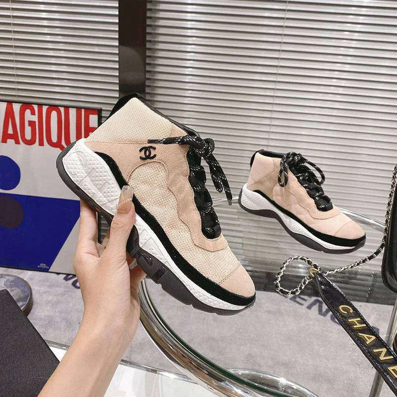 《大人気》シャネル 偽物 メッシュ ハイトップスニーカー shu98447