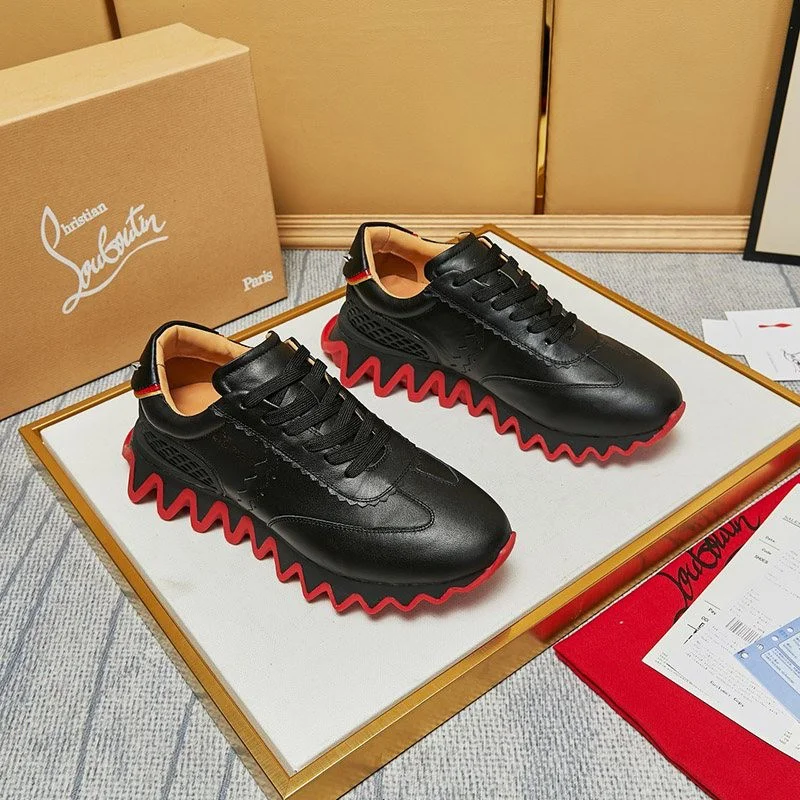 ★日本!!人気!ルブタン偽物 LOUBISHARK 爽やかブラック ★スニーカー Ruz04785