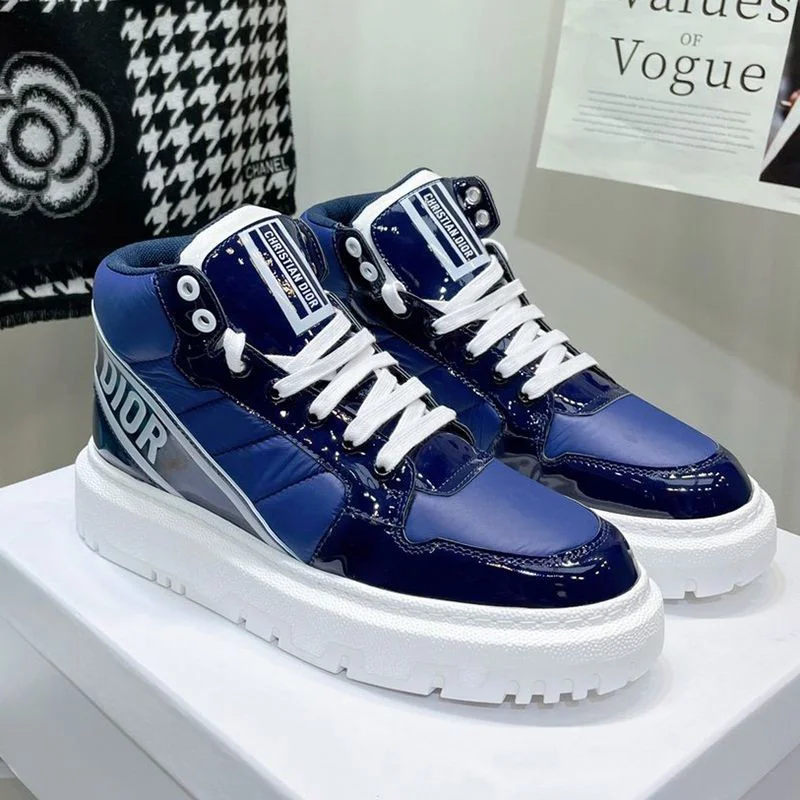 【即発】ディオール D-プレイヤー コピー スニーカー キルティング ナイロン ブルー KCK315NYF_S54B