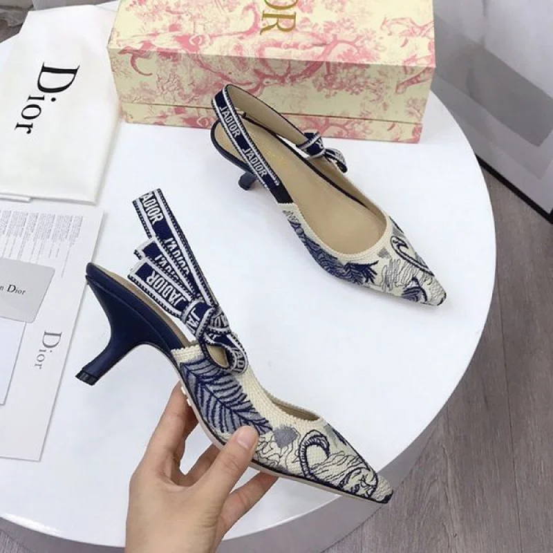 【使い勝手抜群】ディオール コピー スリングバックパンプス★テクニカルファブリック det82267
