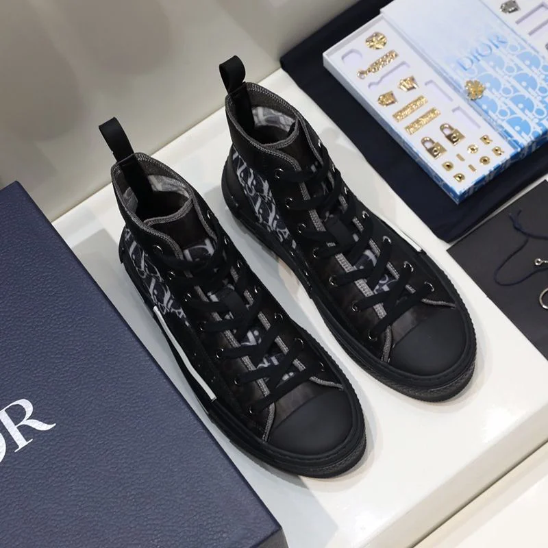 秋冬新作ディオール B23 ハイトップスニーカー コピー★オブリーク キャンバス deh00191